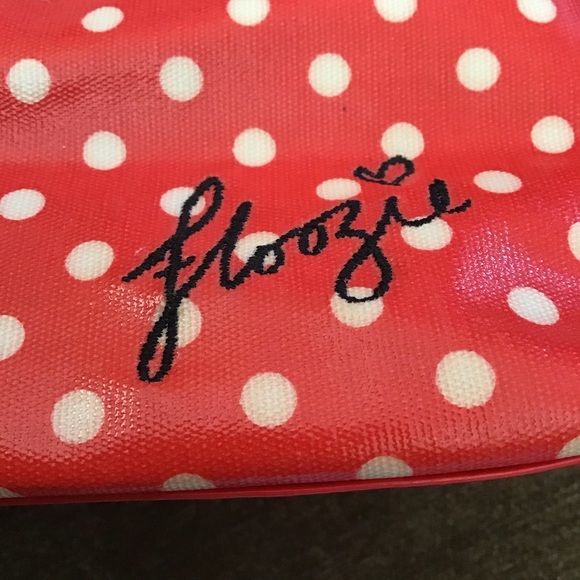 FINAL SALE Floozie Retro Red Polka Dot Clutch - Picture 2 of 7